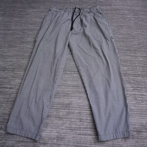 Chef Works Baggy Chef Pants 2XL Black White Check Gingham Workwear Trousers